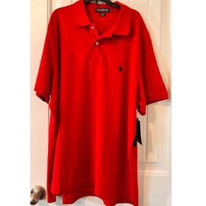 U.S. Polo Assn Red Performance Polo Shirt Mens 2XL Short Sleeve NWT